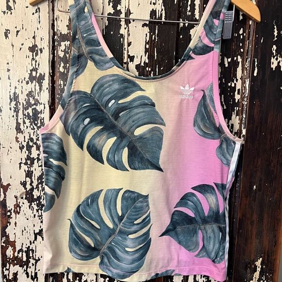 ADIDAS x Farm Rio Palm casual  women’s size small tank top. - Picture 1 of 5